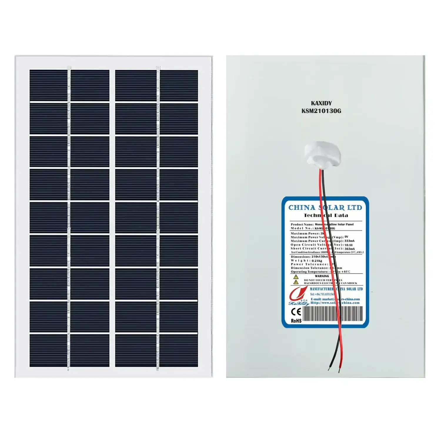 Fotovoltaikus Napelem 3W