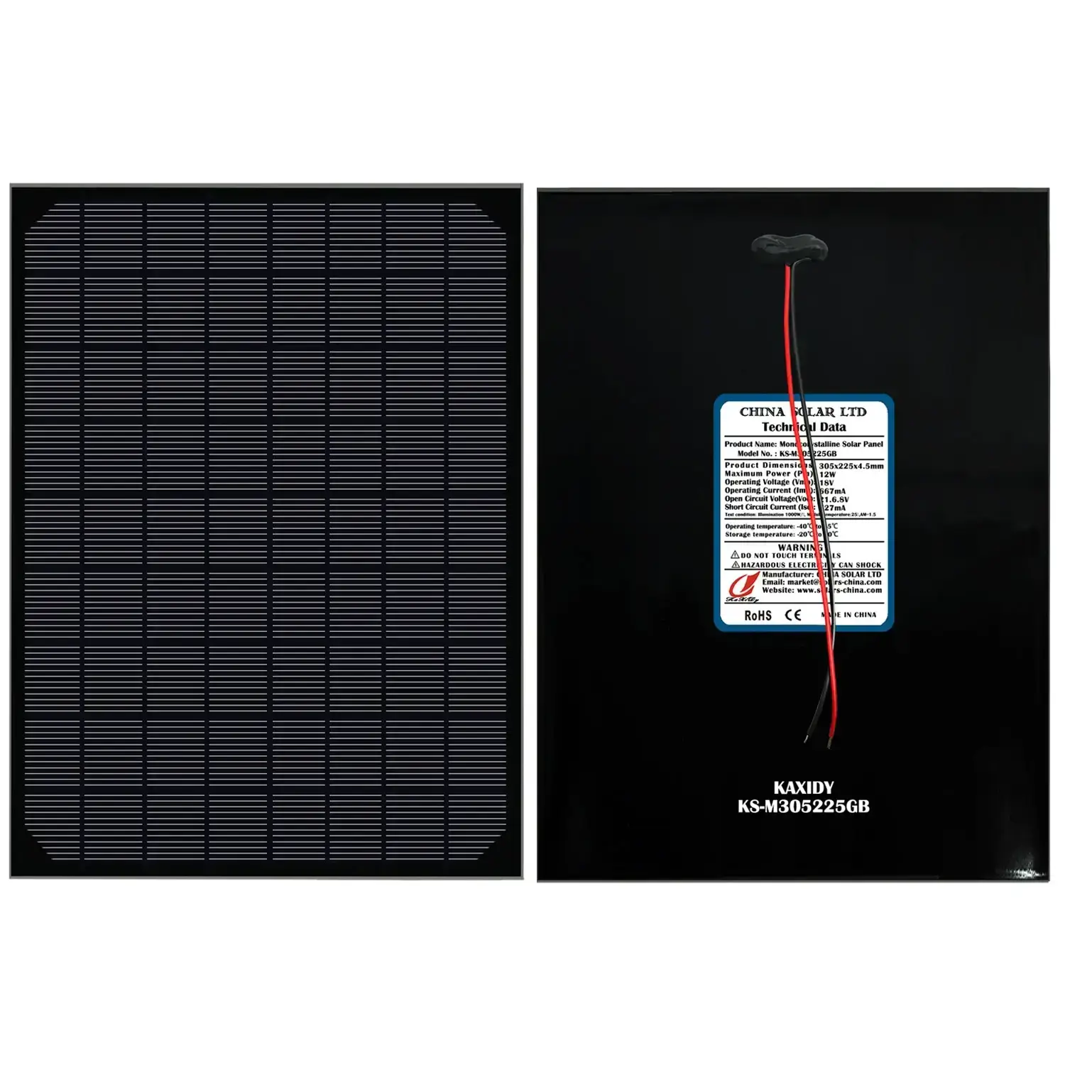 low power solar panel 15W