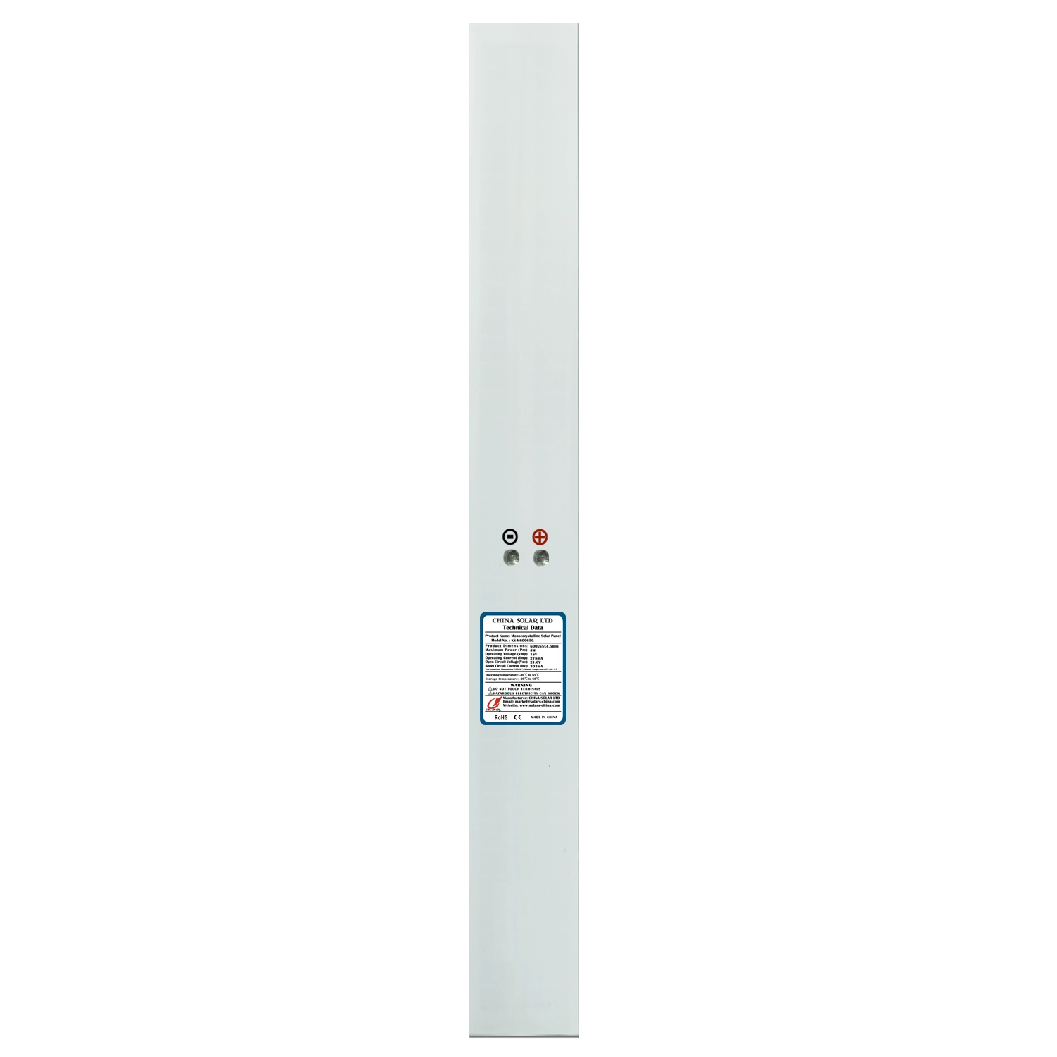 5W 13V pannello solare vetro